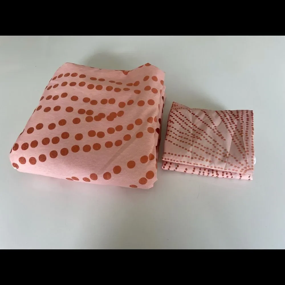 Polka Dot Twin Size Duvet Cover with Shams